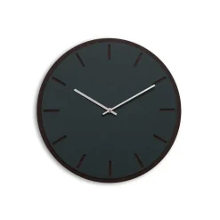 Hemverk - Vægur - Mørk Eg/Conifer Grøn - Sølv visere - Ø38 cm