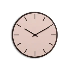 Hemverk - Vægur - Mørk Eg/Powder Dusty Rose - Sorte visere - Ø38 cm