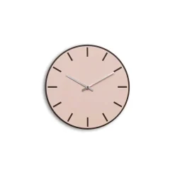 Hemverk - Vægur - Mørk Eg/Powder Dusty Rose - Sølv visere - Ø28 cm