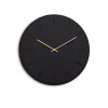 Hemverk - Vægur - Mørk Eg/Sort - Kobber visere - Ø38 cm