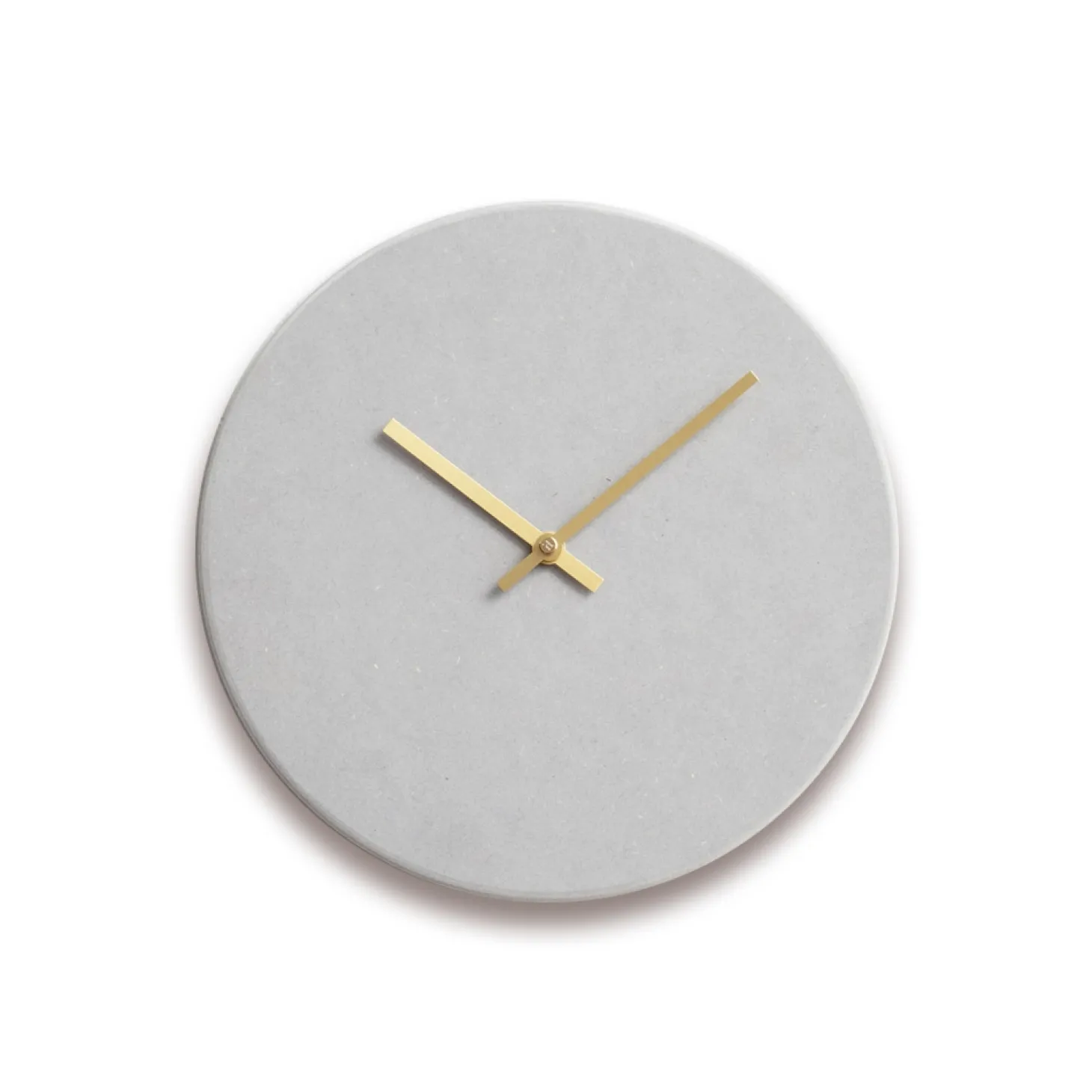 Hemverk - Vægur - Shape - Lys grå - Guld visere - Ø28 cm