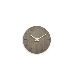 Hemverk - Vægur - Valnød - Ø12 cm - Kobber visere