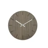 Hemverk - Vægur - Valnød - Ø28 cm - Sølv visere