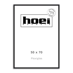 HOEI 111 - Billedramme - SORT FYRRETRÆ 50X70 cm - PLEXIGLAS