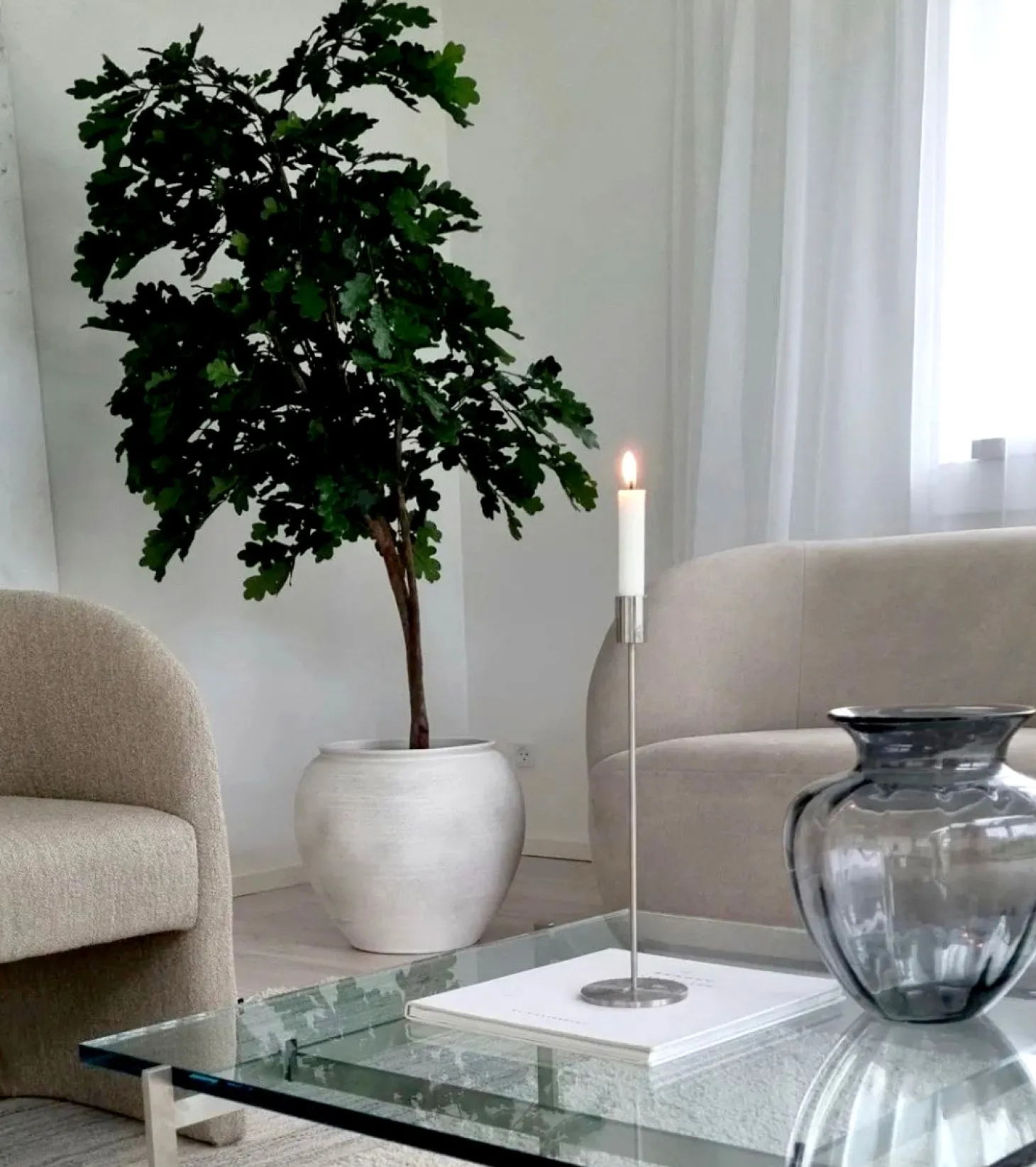 Hove Home - High Light lysestage - Rustfrit stål - H28 cm