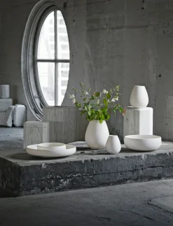Knabstrup Keramik - Earth vase H 14 cm chalk
