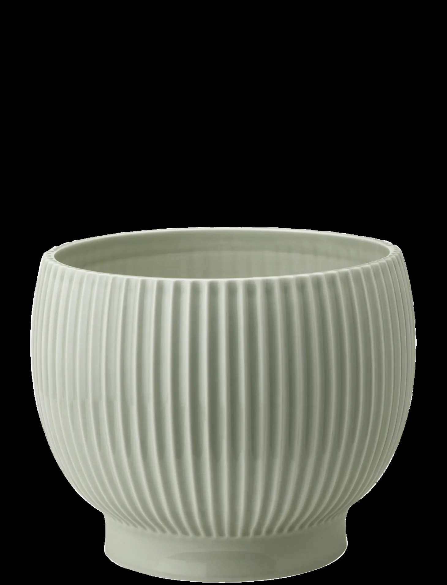 Knabstrup Keramik - urtepotteskjuler Ø 18 cm ripple mint
