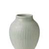 Knabstrup Keramik - vase H 12.5 cm ripple mint
