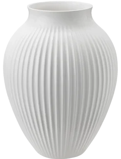Knabstrup Keramik - vase H 35 cm ripple white