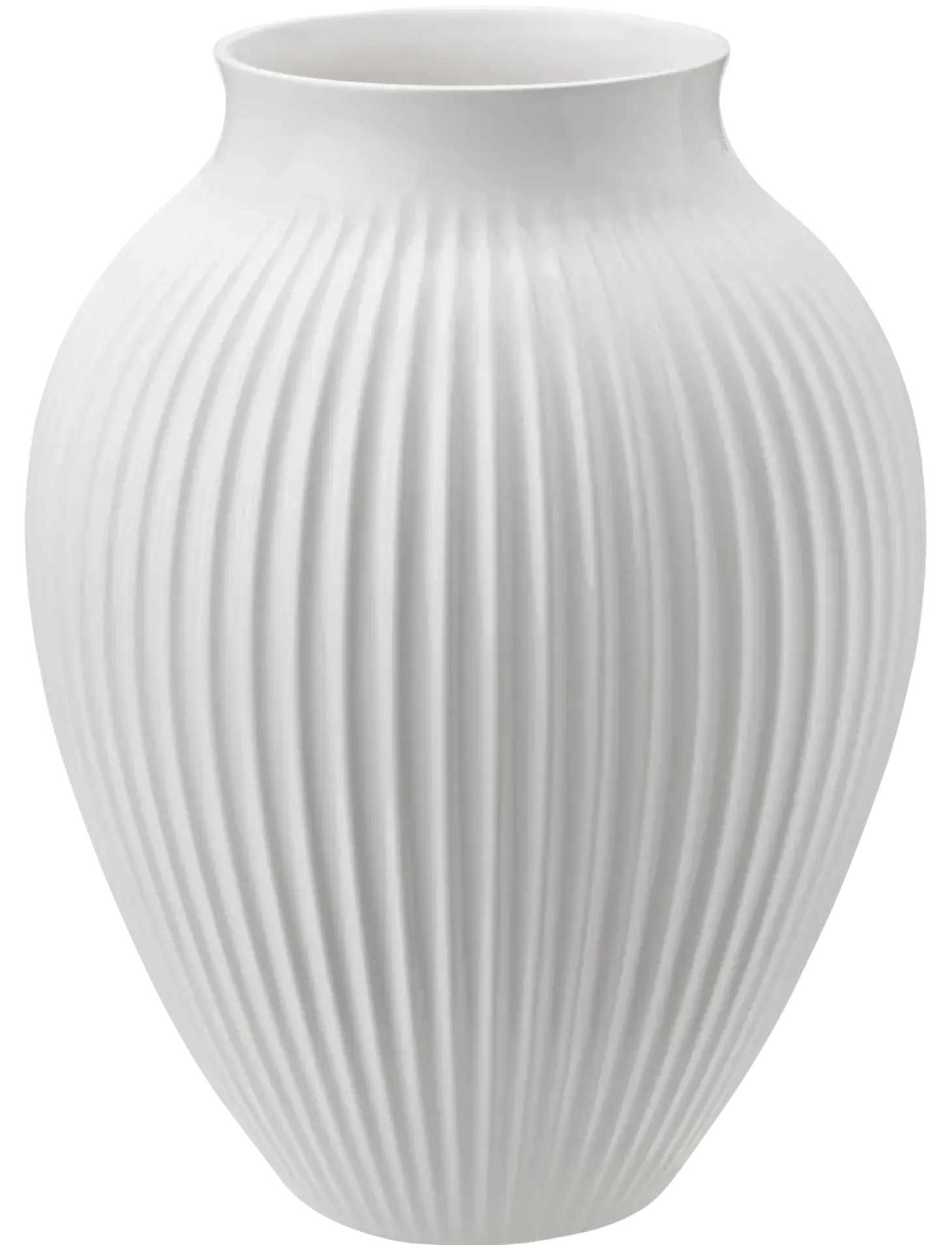 Knabstrup Keramik - vase H 35 cm ripple white