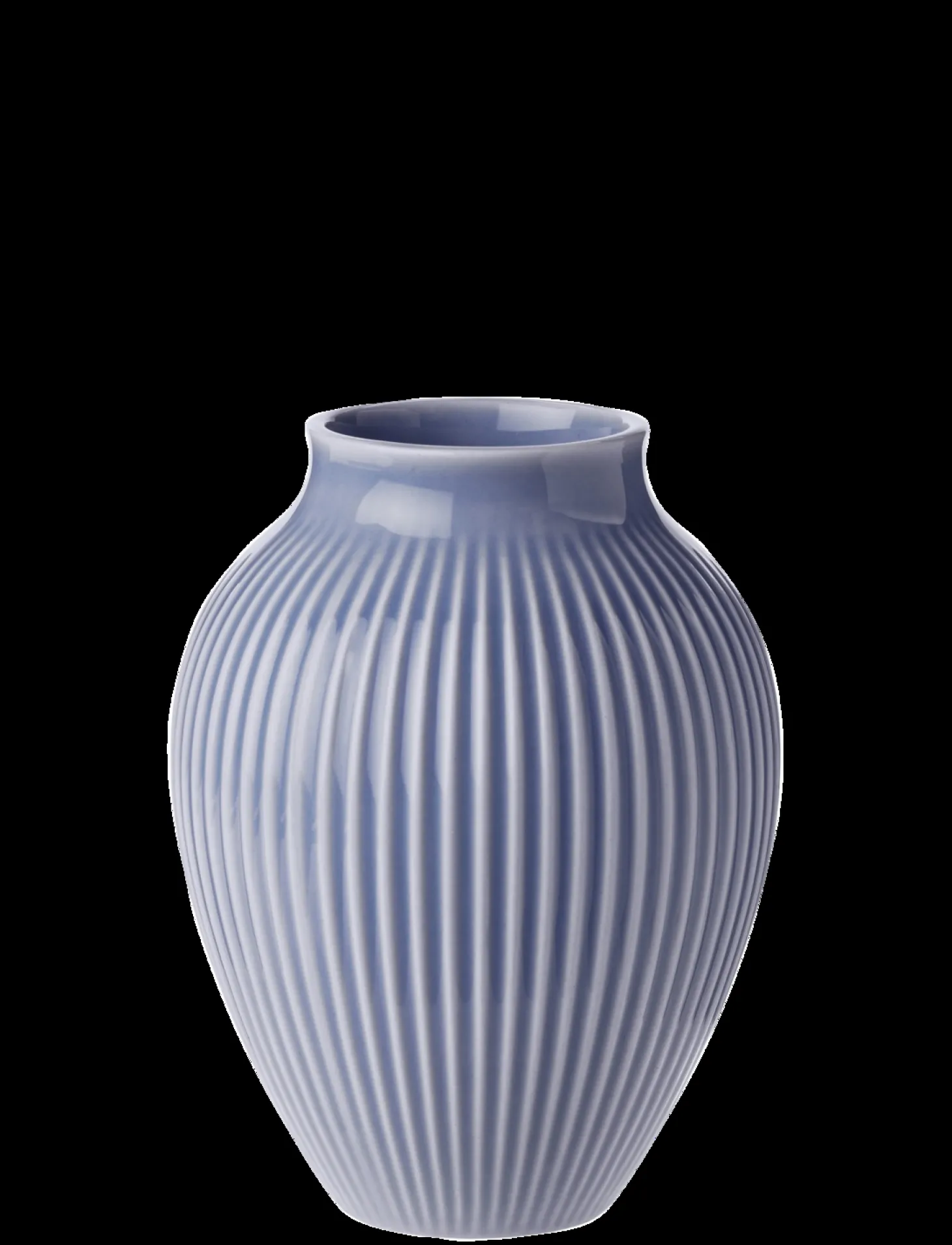Knabstrup Keramik - vase H 12.5 cm ripple lavender