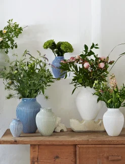 Knabstrup Keramik - vase H 12.5 cm ripple lavender