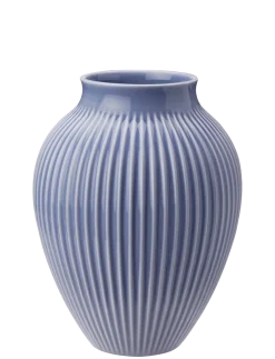 Knabstrup Keramik - vase H 20 cm ripple lavender