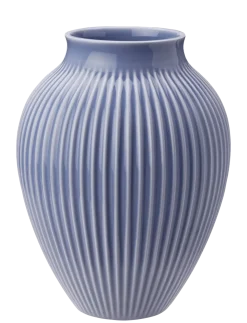 Knabstrup Keramik - vase H 27 cm ripple lavender