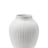 Knabstrup Keramik - vase H 12.5 cm ripple white