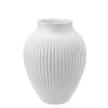 Knabstrup Keramik - vase H 20 cm ripple white