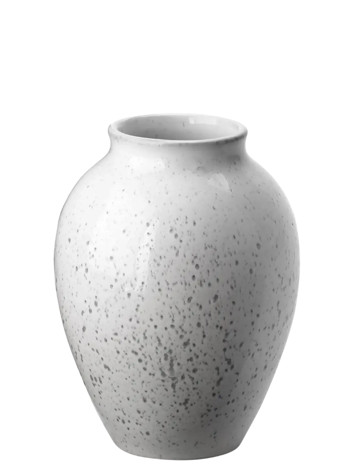 Knabstrup Keramik - vase H 12.5 cm white / grey