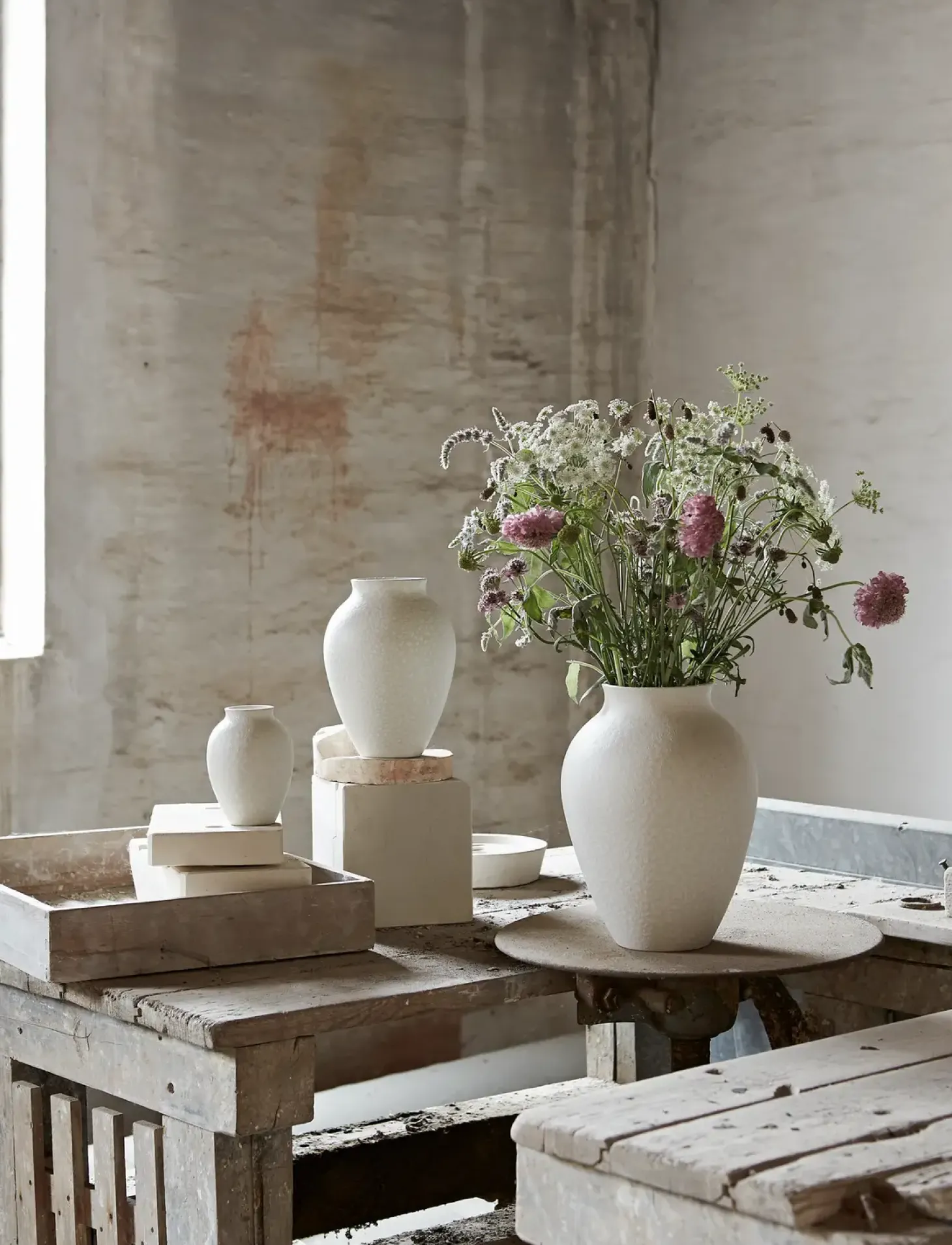 Knabstrup Keramik - vase H 20 cm white