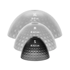 Koziol - Stella Silk lampe - Transparent grå - medium