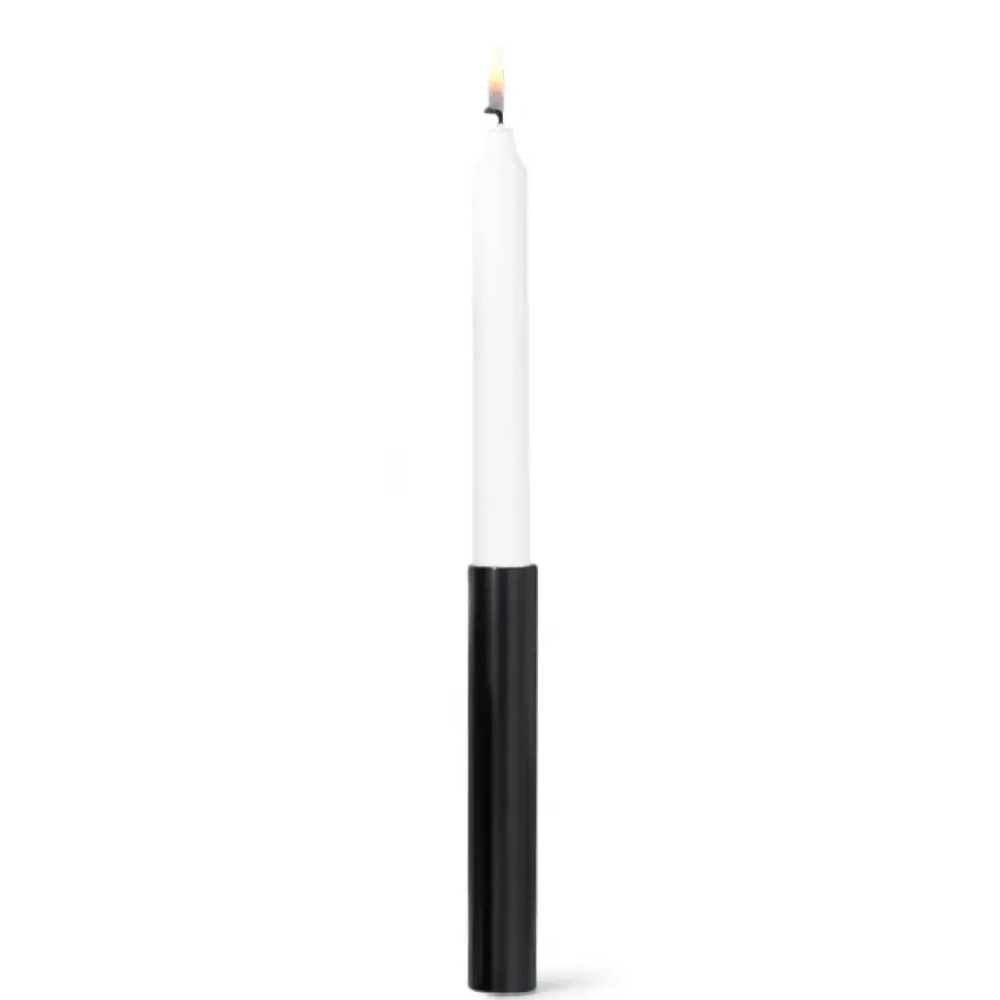 Kunstindustrien - Slim Light Lysetage - Sort - Højde 17 cm