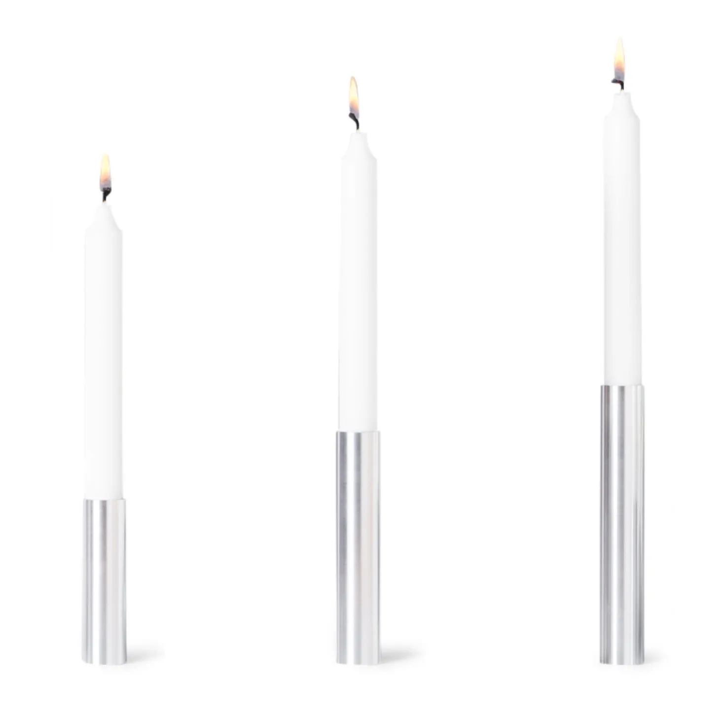 Kunstindustrien - Slim Light lysetage rustfri stål - Højde 10 cm