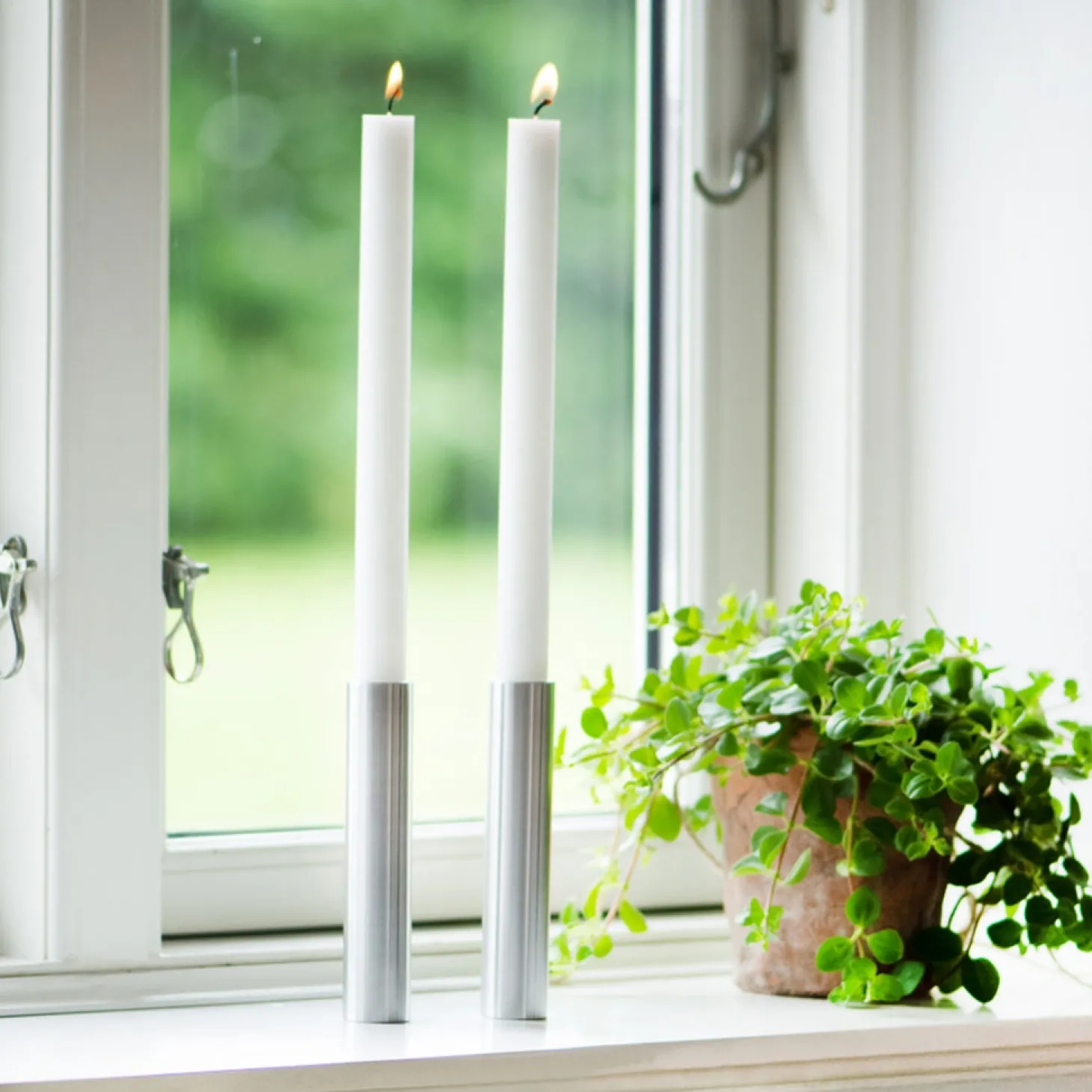 Kunstindustrien - Slim Light lysetage rustfri stål - Højde 10 cm