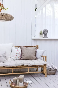 Lene Bjerre - Eliana stage til bloklys 10 cm. hvid marmor