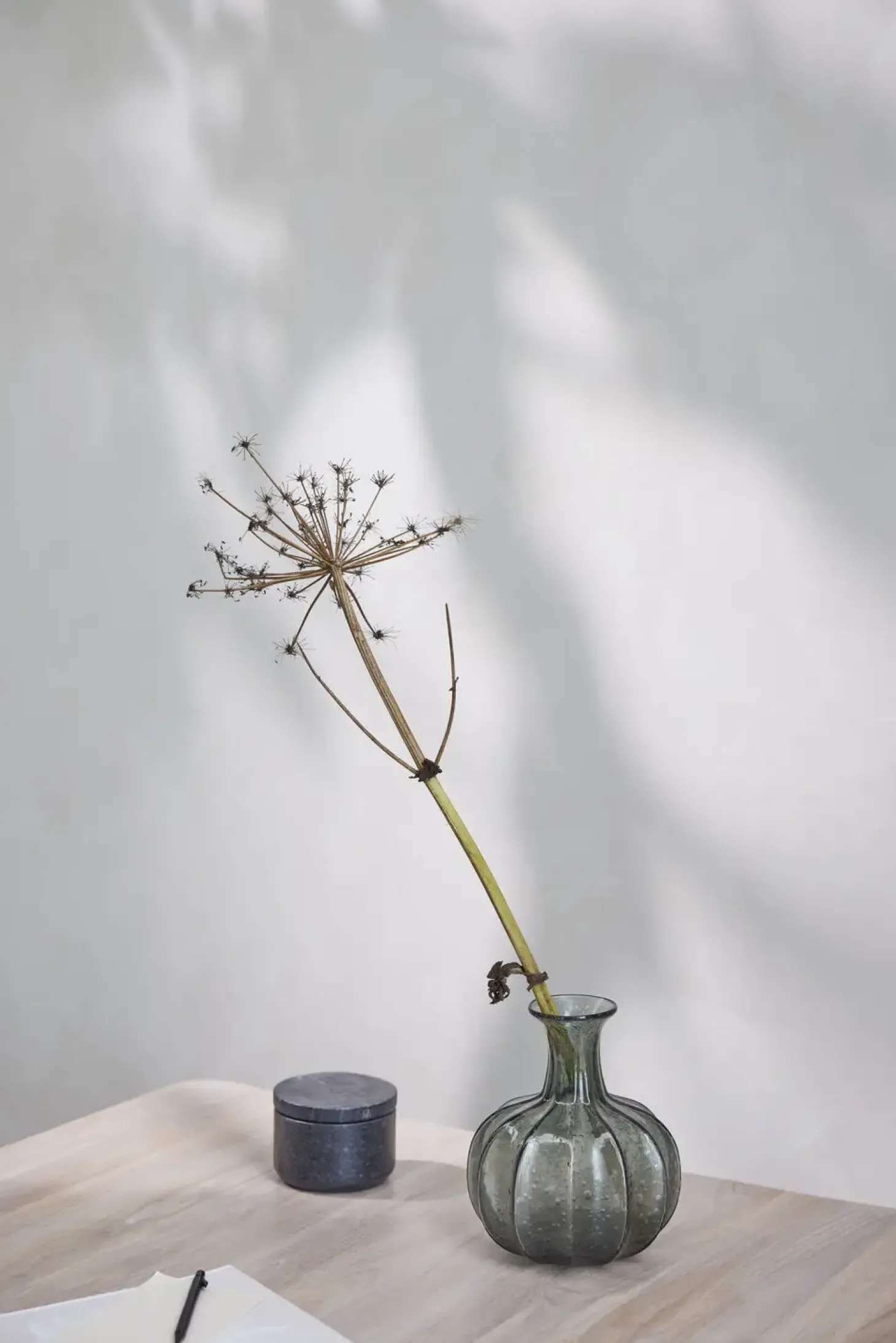 Lene Bjerre - Ellia krukke 11x11 cm. sort marmor