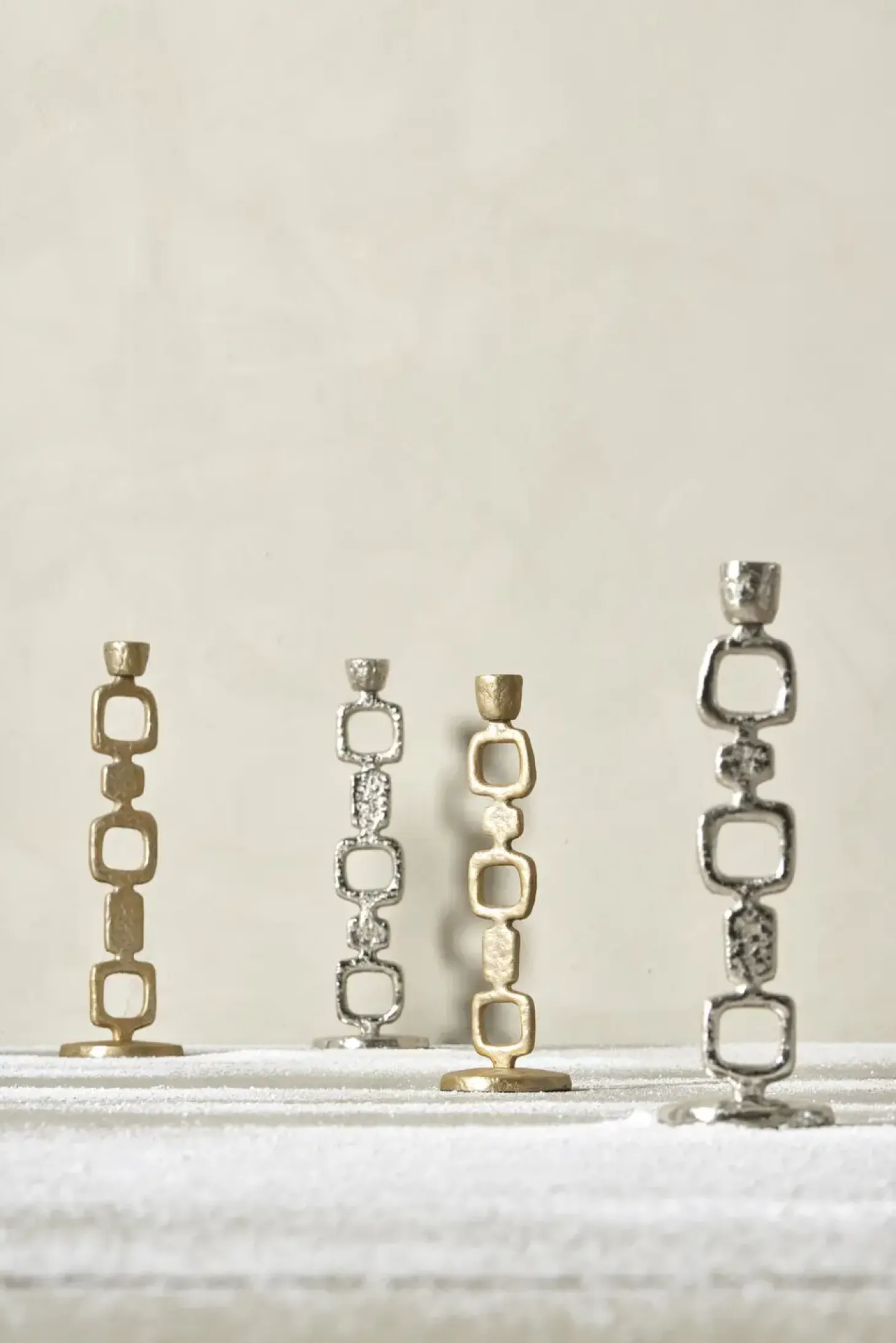 Lene Bjerre - Lavillia lysestage H40,5cm sølv