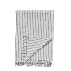 Lene Bjerre - Olivia plaid 170x130 cm. beige stribet