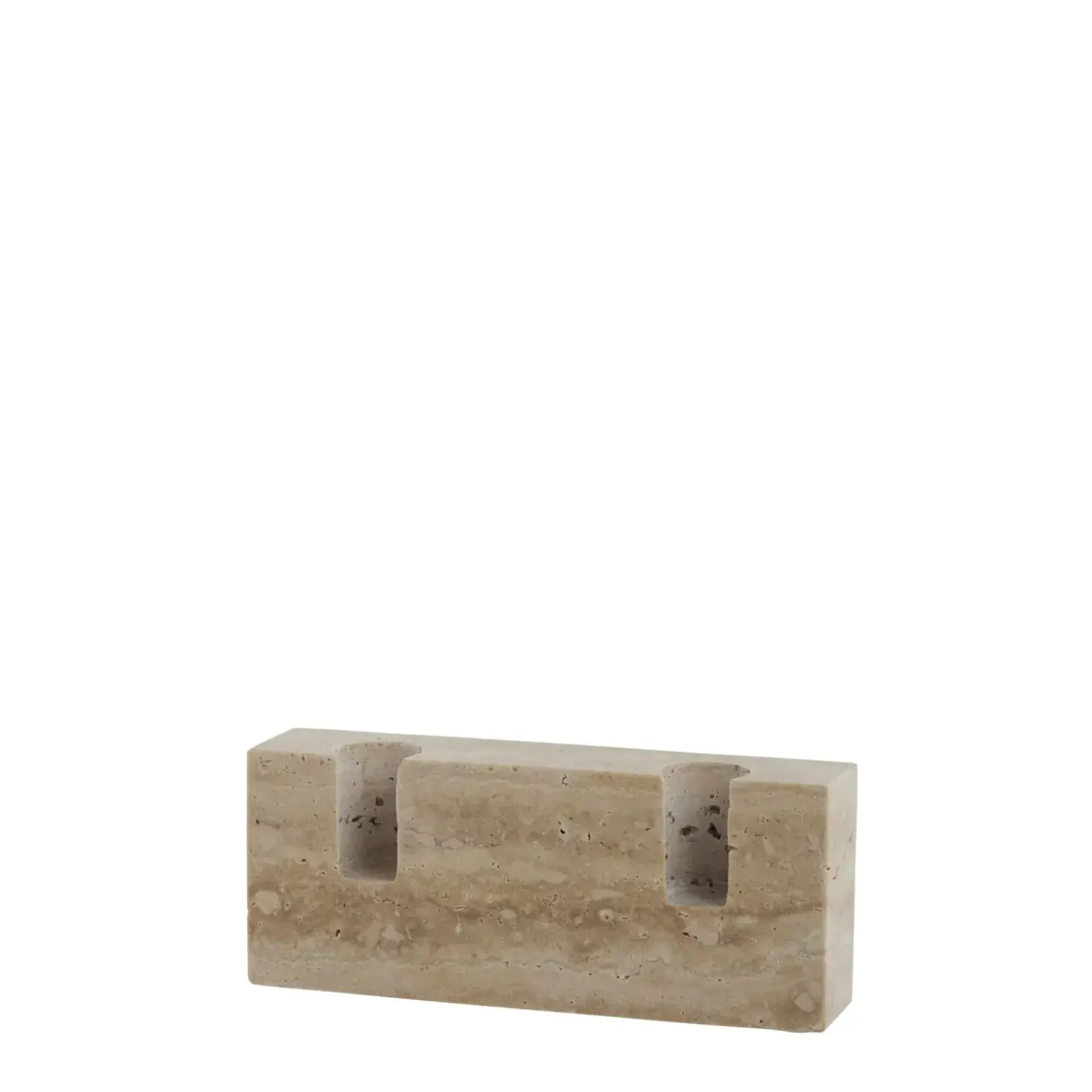 Lene Bjerre - Travina lysestage 6 cm. sand marmor
