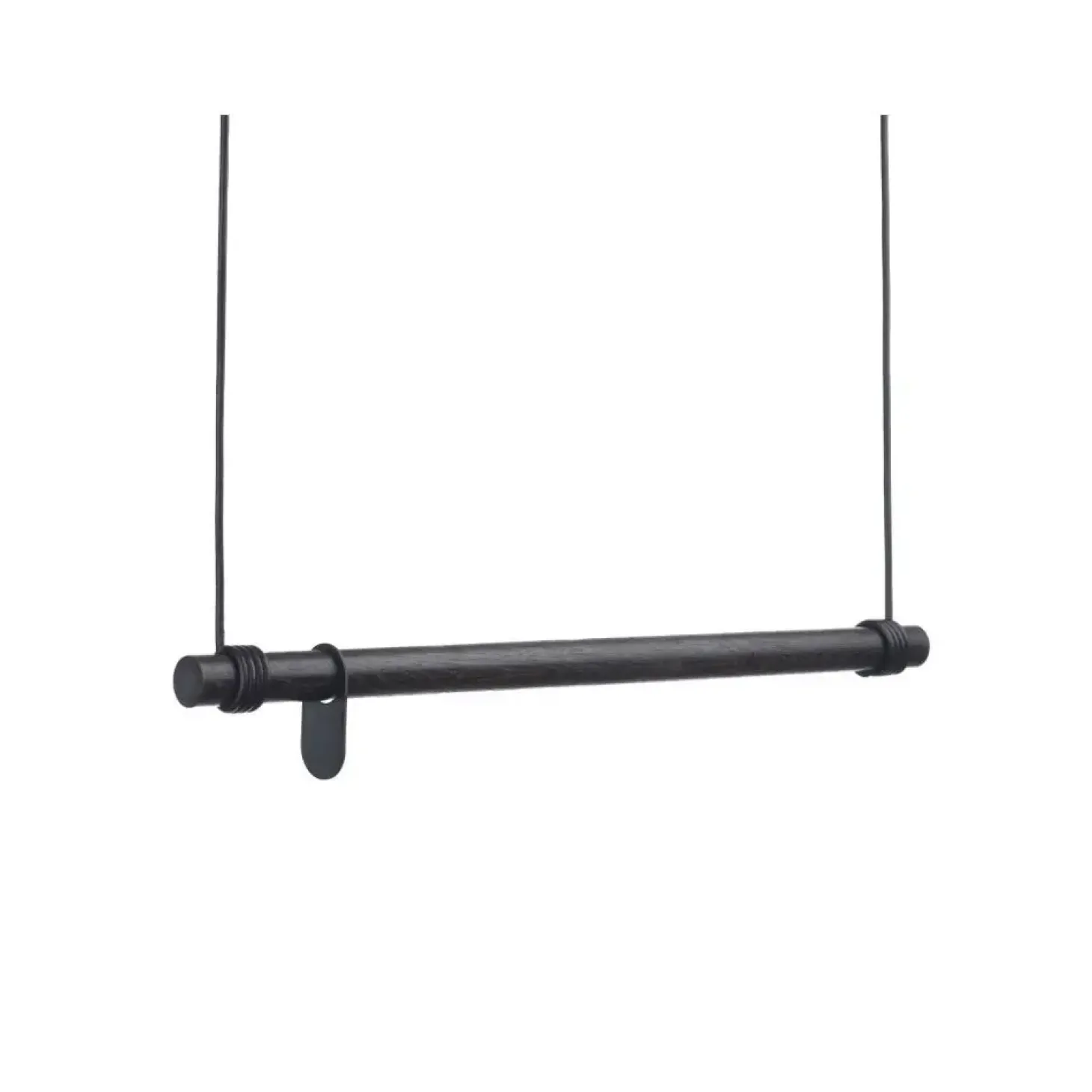 LindDNA bøjlestang - Swing 80 cm (black oak/black lether cord)