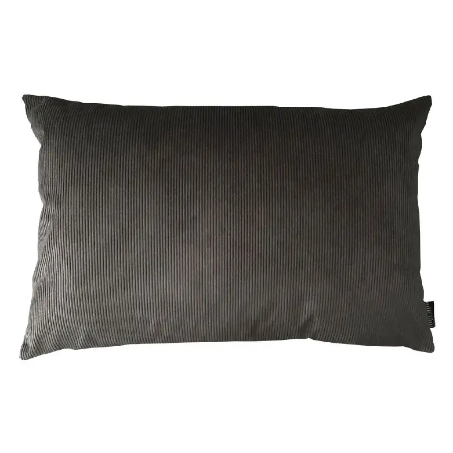 Louise Smærup - Pude, fløjl u. strop - Taupe (50x50 cm.)