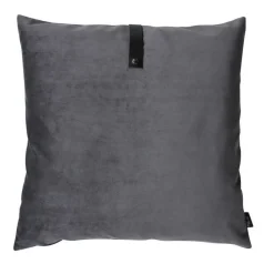 Louise Smærup pude - Mørkegrå pude i velour 65 x 65 cm