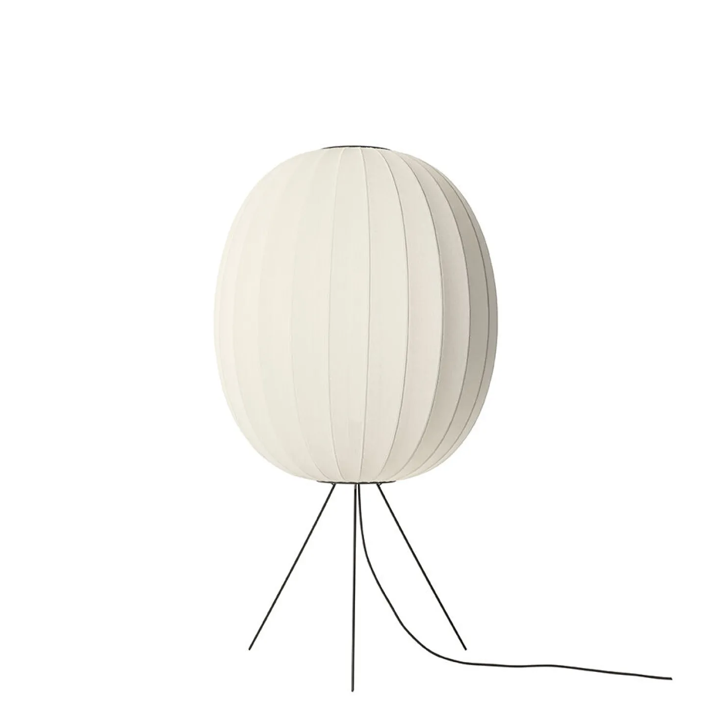 Made By Hand - Gulvlampe - Knit-Wit 65 High Oval Floor Medium - Pearl White