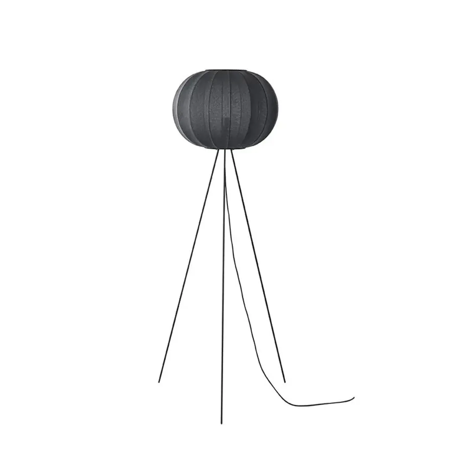 Made By Hand - Gulvlampe - Knit-Wit 45 Round Floor High - Black