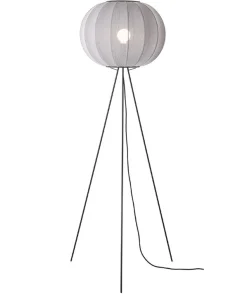 Made By Hand - Gulvlampe - Knit-Wit 45 Round Floor High - Silver