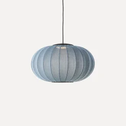 Made By Hand - Loftlampe - Knit-Wit 57 Oval Pendant LED - Blue Stone