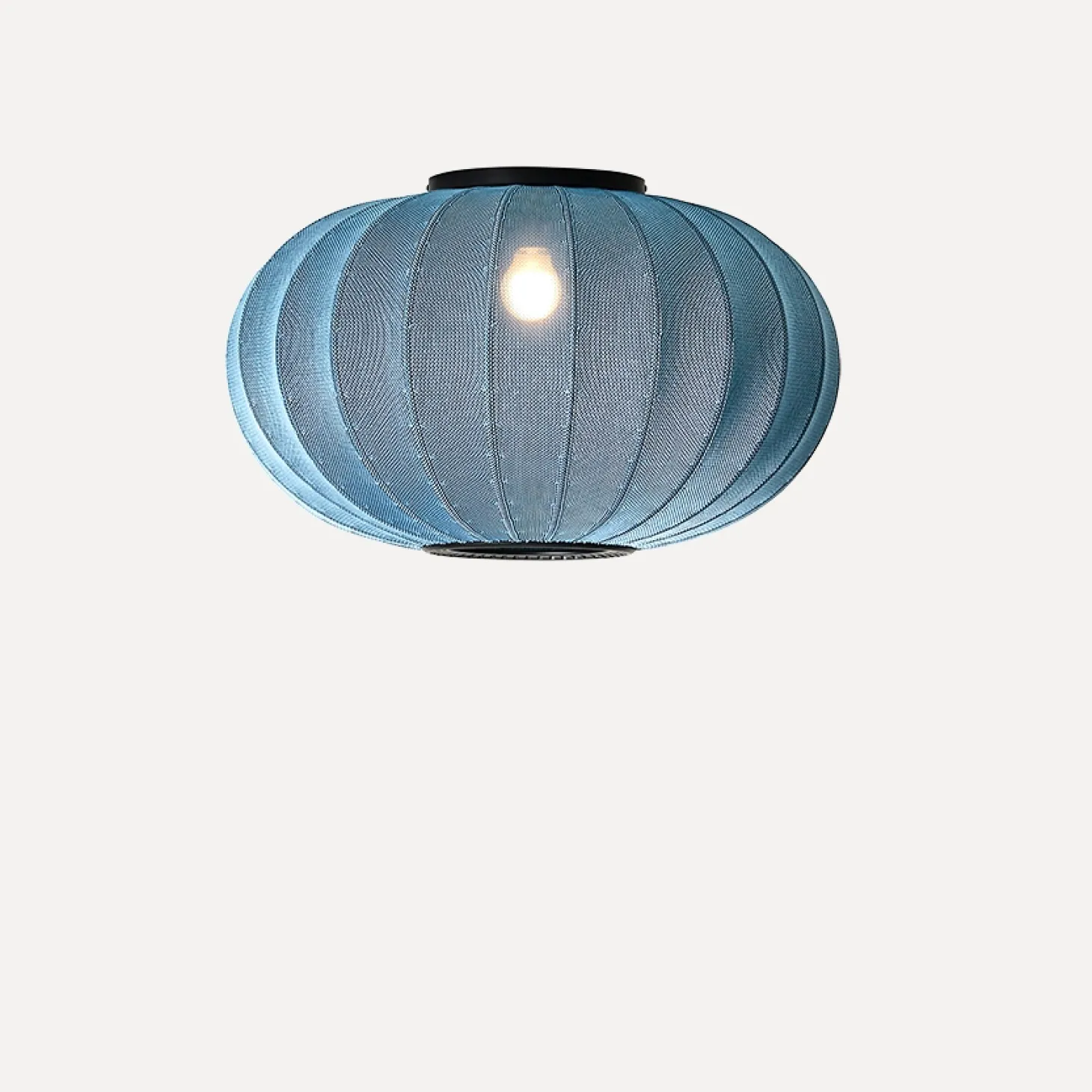 Made By Hand - Loftlampe - Knit-Wit 57 Oval Ceiling/Wall - Blue Stone