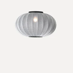 Made By Hand - Loftlampe - Knit-Wit 57 Oval Ceiling/Wall - Silver