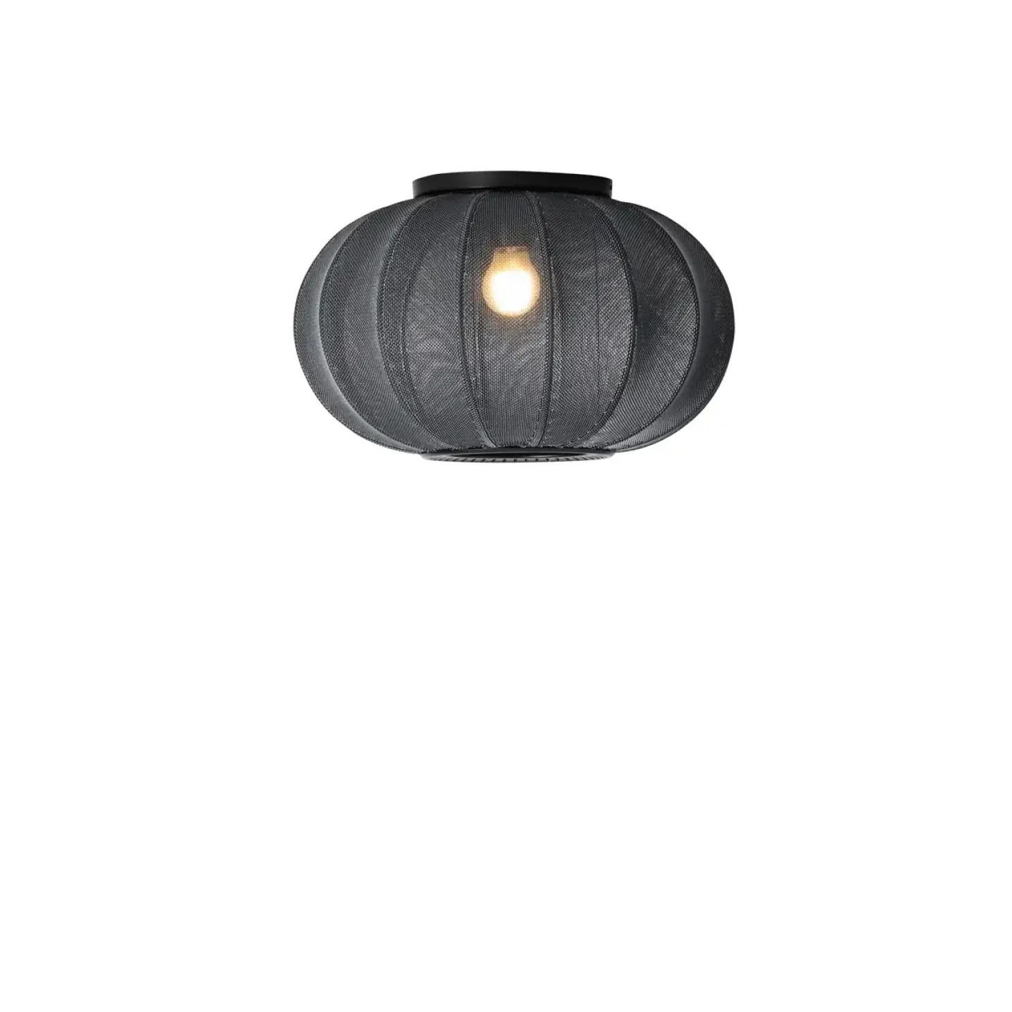 Made By Hand - Loftlampe/Væglampe - Knit-Wit 45 Oval Ceiling/Wall - Black