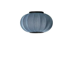 Made By Hand - Loftlampe/Væglampe - Knit-Wit 45 Oval Ceiling/Wall - Blue Stone