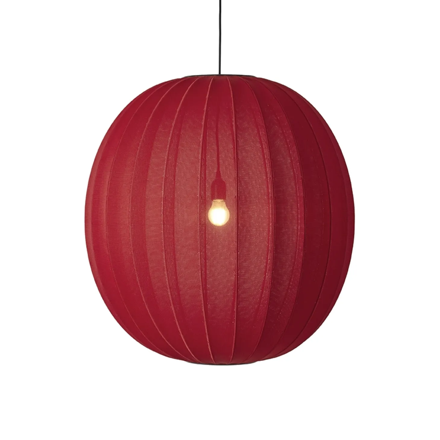 Made By Hand - Pendellampe - Knit-Wit 75 Round Pendant - Maple Red
