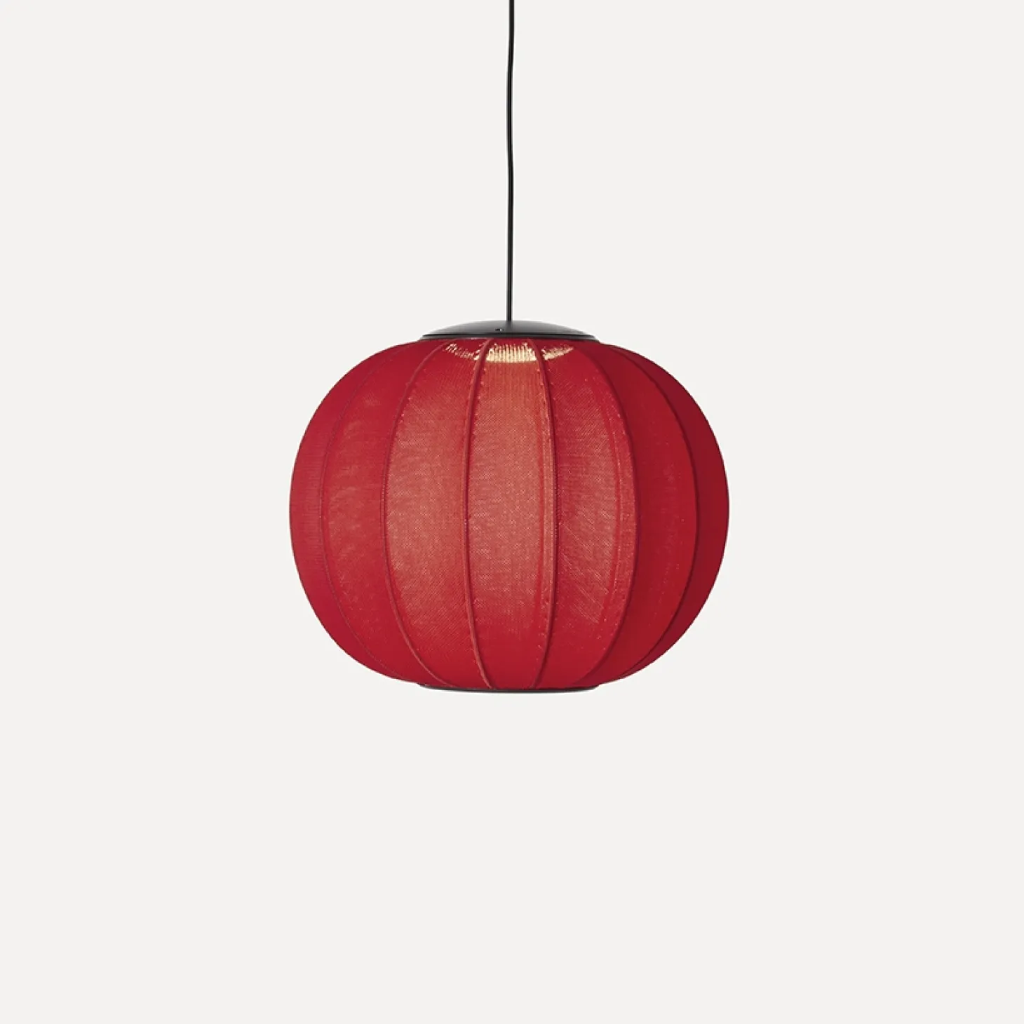 Made By Hand - Pendellampe - Knit-Wit 45 Round Pendant LED - Maple Red