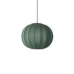 Made By Hand - Pendellampe - Knit-Wit 45 Round Pendant LED - Tweed Green