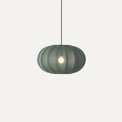 Made By Hand - Pendellampe - Knit-Wit 45 Oval Pendant - Tweed Green