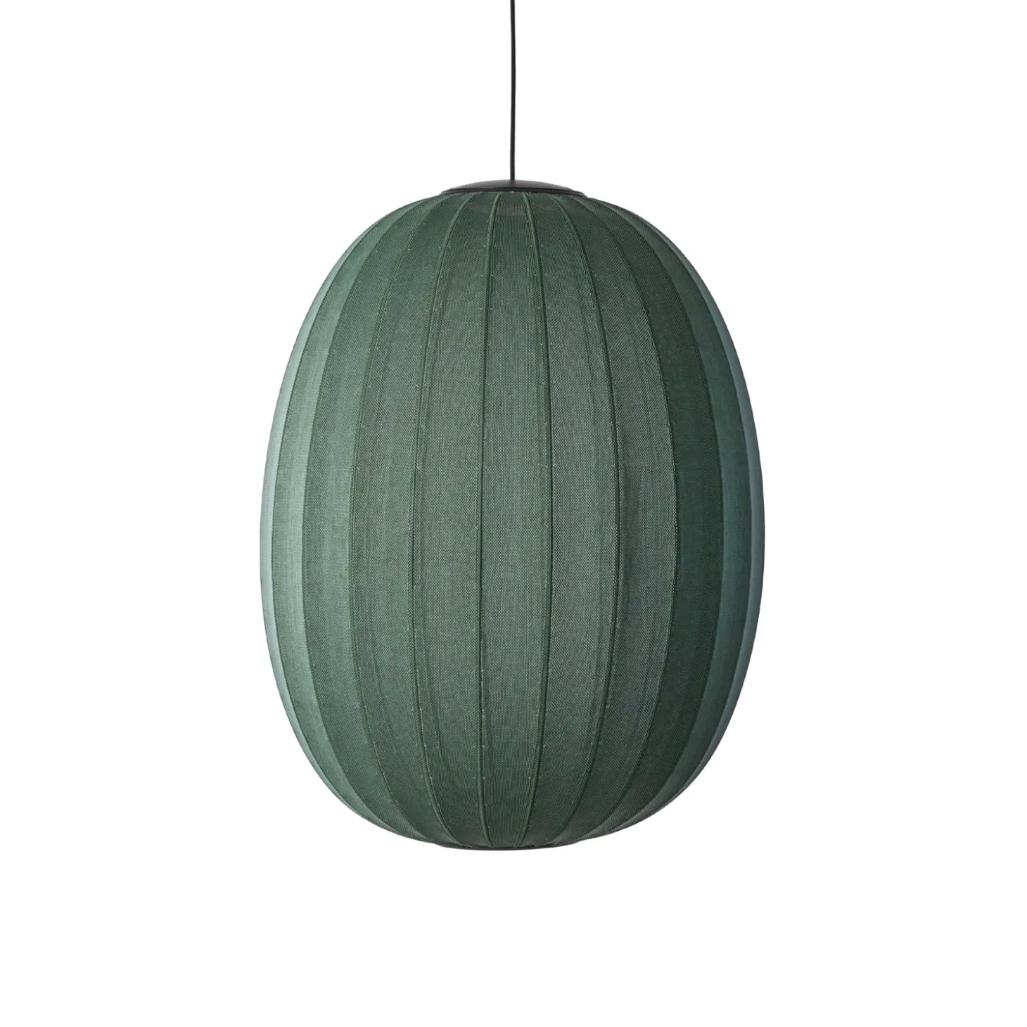 Made By Hand - Pendellampe - Knit-Wit 65 High Oval Pendant LED - Tweed Green