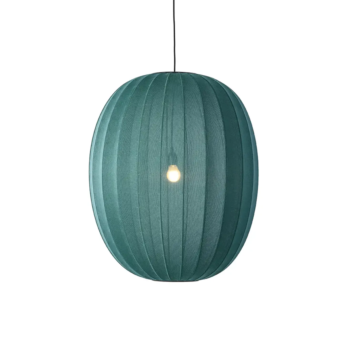 Made By Hand - Pendellampe - Knit-Wit 65 High Oval Pendant - Seagrass