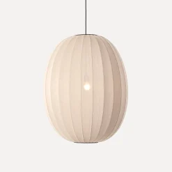 Made By Hand - Pendellampe - Knit-Wit 65 High Oval Pendant - Sand Stone
