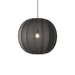 Made By Hand - Pendellampe - Knit-Wit 60 Round Pendant - Black